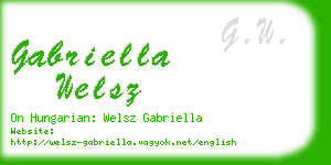 gabriella welsz business card